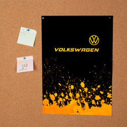 Постер Volkswagen - gold gradient: символ сверху - фото 2