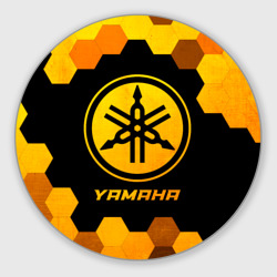 Круглый коврик для мышки Yamaha - gold gradient