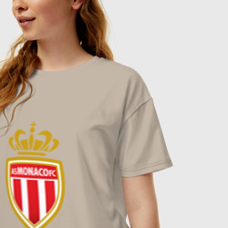 Женская футболка хлопок Oversize Monaco fc sport - фото 2