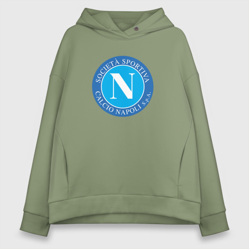 Женское худи Oversize хлопок Napoli fc sport, цвет авокадо