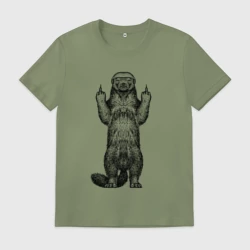 Мужская футболка хлопок Медоед приветливый