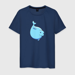 Мужская футболка хлопок Морской котик мультяшный