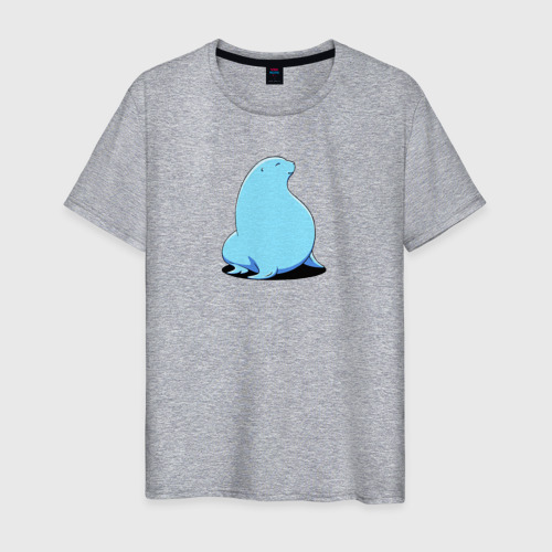 Мужская футболка хлопок с принтом Морской котик, вид спереди #2