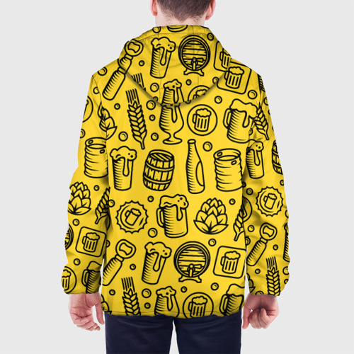 Мужская куртка 3D Пиво и аксессуары - жёлтый, цвет 3D печать - фото 5