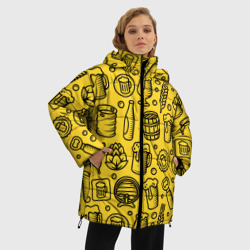 Женская зимняя куртка Oversize Пиво и аксессуары - жёлтый - фото 2