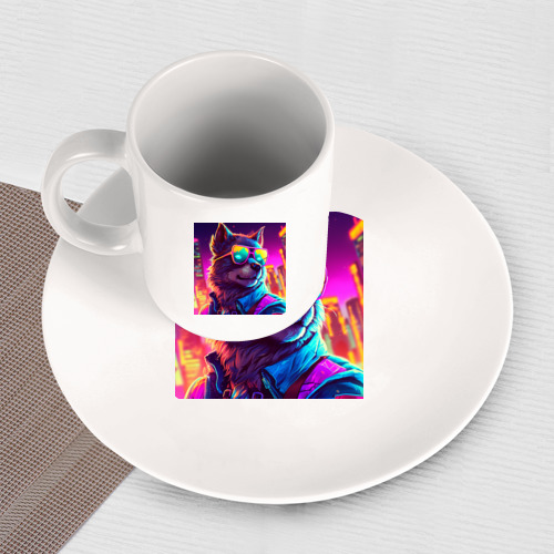 Набор: тарелка + кружка Оборотень с горящими глазами - фото 3