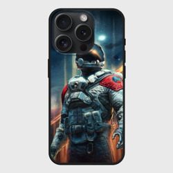 Чехол силиконовый для Apple iPhone 15 Pro матовый Пилот Шаттла - Старфилд 