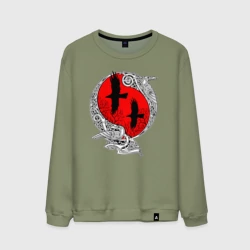 Мужской свитшот хлопок Вороны Одина - кельтский узор