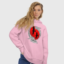 Женское худи Oversize хлопок Вороны Одина - кельтский узор - фото 2