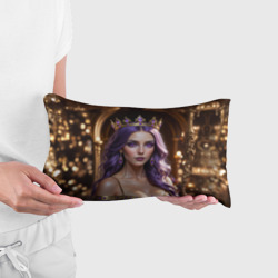 Подушка 3D антистресс Девушка с фиолетовыми волосами в короне  - фото 2