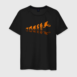 Рок эволюция – Мужская футболка хлопок с принтом купить со скидкой в -20%