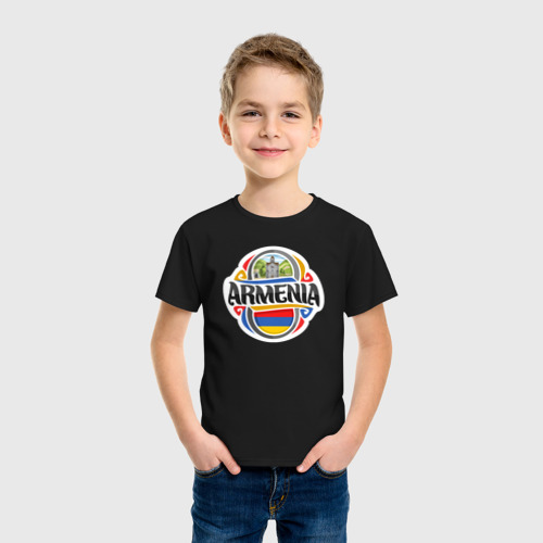 Детская футболка хлопок Adventure Armenia, цвет черный - фото 3