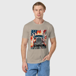 Мужская футболка хлопок Американский грузовик - фото 2
