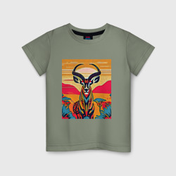 Детская футболка хлопок Африканская антилопа