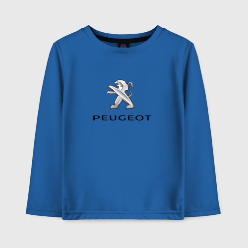 Детский лонгслив хлопок Peugeot sport auto, цвет синий