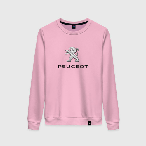 Женский свитшот хлопок Peugeot sport auto, цвет светло-розовый