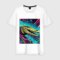 Кровожадный крокодил – Мужская футболка хлопок с принтом купить со скидкой в -20%