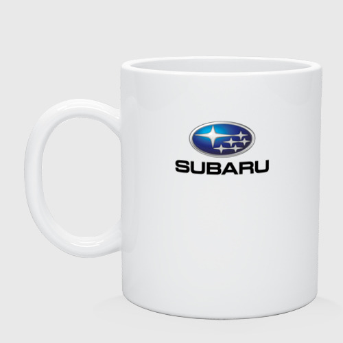 Кружка керамическая Subaru sport auto, цвет белый