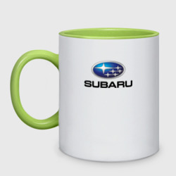 Кружка двухцветная Subaru sport auto