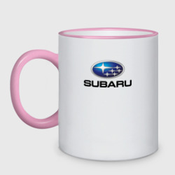 Кружка двухцветная Subaru sport auto