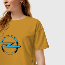 Женская футболка хлопок Oversize Opel sport auto - фото 2