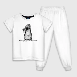 Детская пижама хлопок Морской котик модный