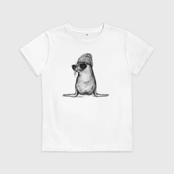 Детская футболка хлопок Морской котик модный