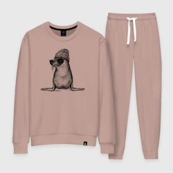 Женский костюм хлопок Морской котик модный