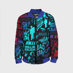 Детский бомбер 3D Billie Eilish neon pattern