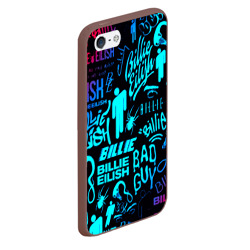 Чехол для iPhone 5/5S матовый Billie Eilish neon pattern - фото 2