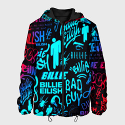 Мужская куртка 3D Billie Eilish neon pattern