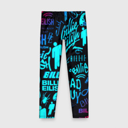 Детские леггинсы 3D Billie Eilish neon pattern