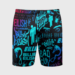 Мужские шорты спортивные Billie Eilish neon pattern