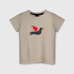 Детская футболка хлопок Такса в костюме демона