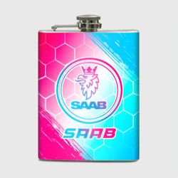 Фляга Saab neon gradient style
