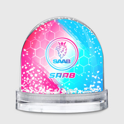 Игрушка Снежный шар Saab neon gradient style