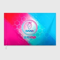 Флаг 3D Saab neon gradient style