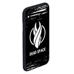Чехол для iPhone XS Max матовый Dead Space glitch на темном фоне - фото 2