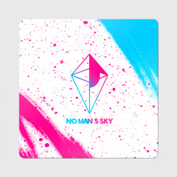 Магнит виниловый Квадрат No Man's Sky neon gradient style