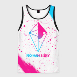 Мужская майка 3D No Man's Sky neon gradient style