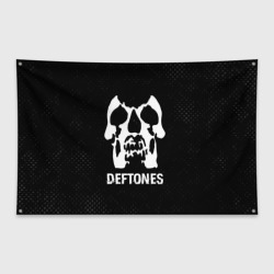 Флаг-баннер Deftones glitch на темном фоне