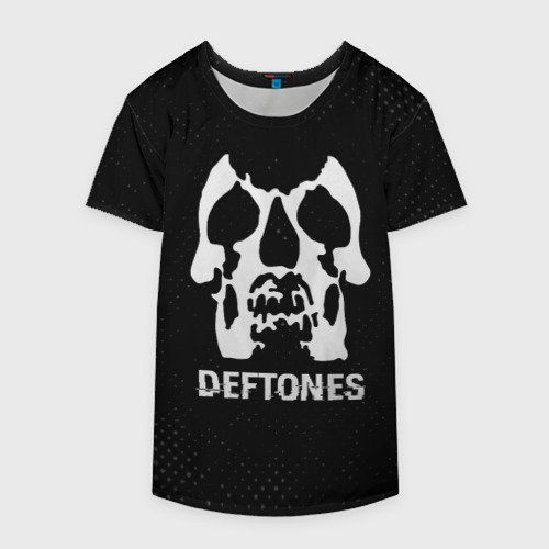 Накидка на куртку 3D Deftones glitch на темном фоне, цвет 3D печать - фото 4