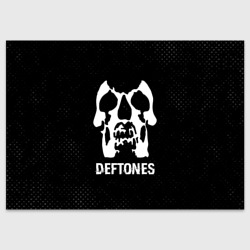 Поздравительная открытка Deftones glitch на темном фоне