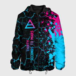 Мужская куртка 3D Thirty Seconds to Mars - neon gradient: по-вертикали