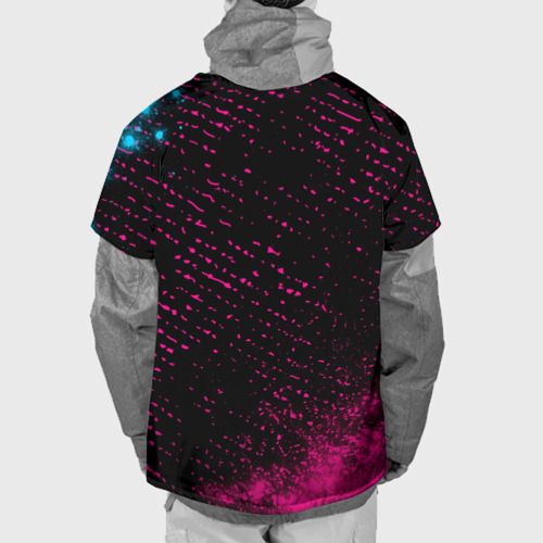 Накидка на куртку 3D Three Days Grace - neon gradient, цвет 3D печать - фото 2