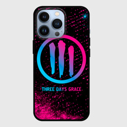 Чехол для iPhone 13 Pro Three Days Grace - neon gradient