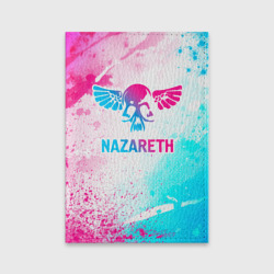 Обложка для паспорта матовая кожа Nazareth neon gradient style