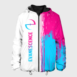 Мужская куртка 3D Evanescence neon gradient style: по-вертикали