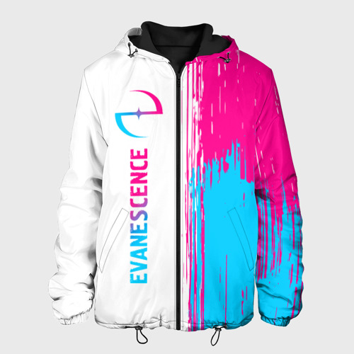 Мужская куртка 3D Evanescence neon gradient style: по-вертикали, цвет 3D печать