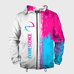 Мужская ветровка 3D Evanescence neon gradient style: по-вертикали